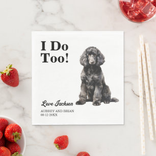 Ik ook! Standaard Poodle Hond trouwpet Servet