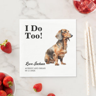 Ik ook! Teckel Hond Hond Hond Trouwen Servet