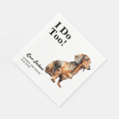 Ik ook! Teckel Hond Hond Hond Trouwen Servet (Hoek)