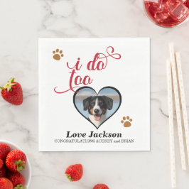 Ik ook! Trouwservet met uw honden Foto Servet