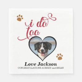 Ik ook! Trouwservet met uw honden Foto Servet