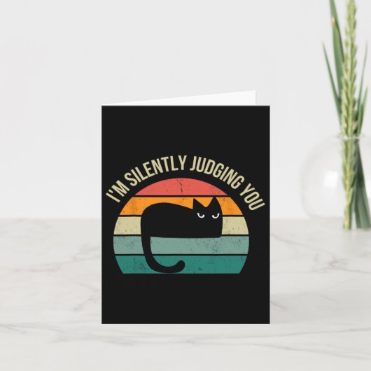 Ik Oordeel Je Stilzwijgend - Vintage Retro Grappig Kaart (Voorkant)