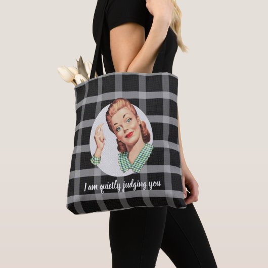 Ik oordeel u rustig - zwart tote bag (Dichtbij)
