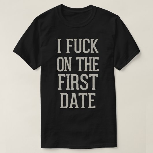 Ik op de eerste date t-shirt (Design voorkant)