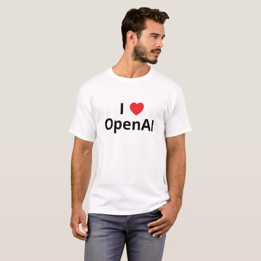 Ik ❤️ OpenAI T-shirt (Voorkant volledig)