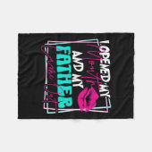 Ik opende mijn mond en mijn vader kwam er grappig fleece deken (Voorkant (Horizontaal))