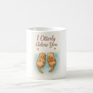 Ik Otterlijk Houd Van Jou – Schattige Aquarel Otte Koffiemok