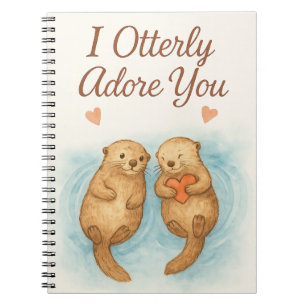 Ik Otterlijk Houd Van Jou – Schattige Aquarel Otte Notitieboek