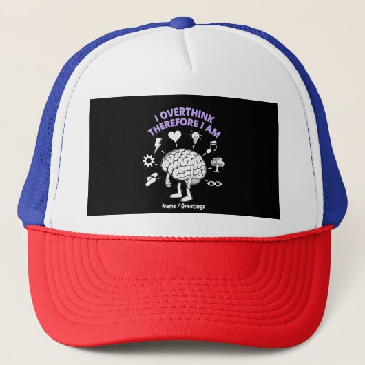 Ik overdenk daarom dat ik een grappige gewoonte be trucker pet (Voorkant)