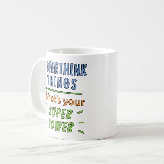 Ik overdenk dingen koffiemok (Voorkant links)