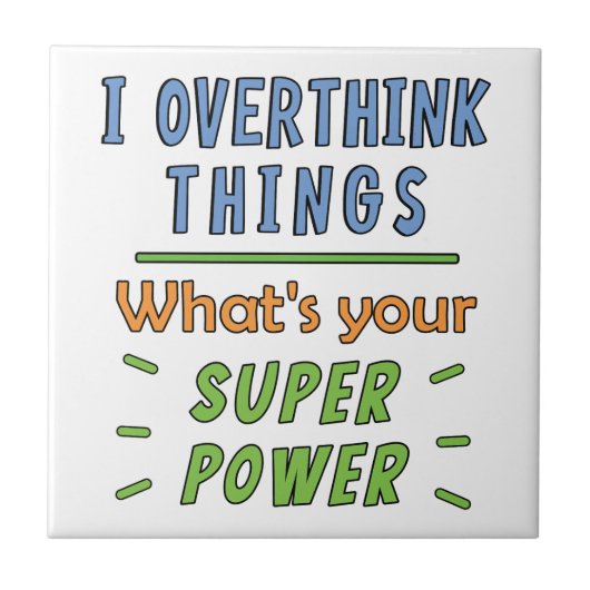 Ik overdenk dingen tegeltje (Voorkant)