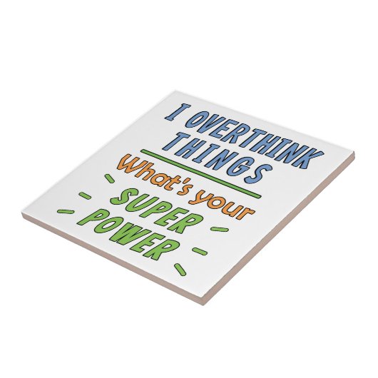 Ik overdenk dingen tegeltje (Zijkant)