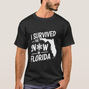 Ik overleef de sneeuw in Florida Alligator Sneeuwv T-shirt