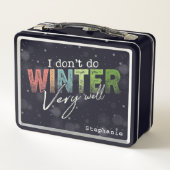 Ik overleef de winter niet zo goed Grappige winter (Achterkant)