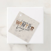 Ik overleef de winter niet zo goed Grappige winter Bedankjes Labels (In situ)