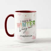 Ik overleef de winter niet zo goed Grappige winter Mok (Links)