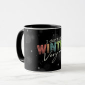 Ik overleef de winter niet zo goed Grappige winter Mok (Voorkant links)