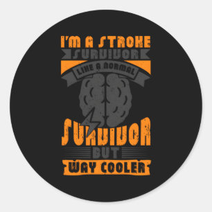 Ik overleef een beroerte zoals een normale overlev ronde sticker