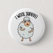 Ik overleef grappige schapenpun ronde button 5,7 cm (Voorkant)