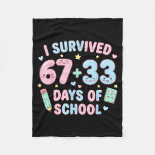 Ik overleefde 100 dagen school wiskunde leraar kin fleece deken