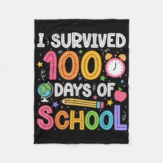 Ik overleefde 100 dagen van 10 leerlingen fleece deken