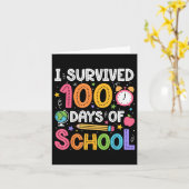Ik overleefde 100 dagen van 10 leerlingen kaart (Gele Bloem)