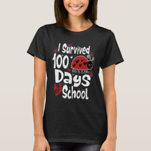 Ik overleefde 100 dagen van school bug leraar Kind T-shirt