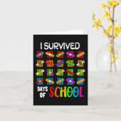 Ik overleefde 100 dagen van schoolleraar en Kinder Kaart (Gele Bloem)