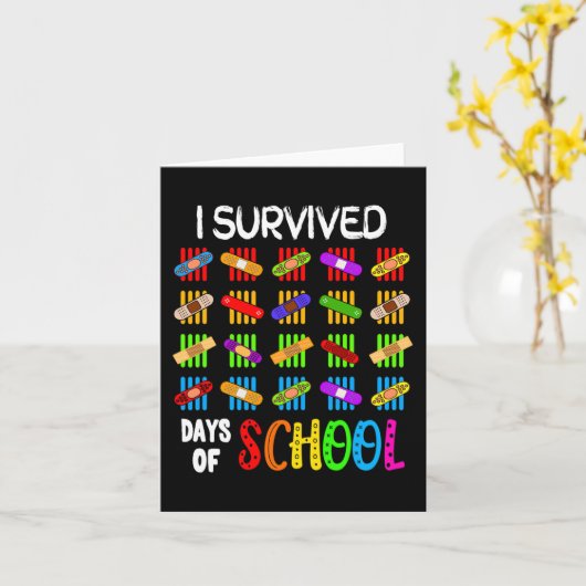 Ik overleefde 100 dagen van schoolleraar en Kinder Kaart (Gele Bloem)