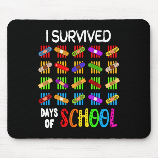 Ik overleefde 100 dagen van schoolleraar en Kinder Muismat (Voorkant)