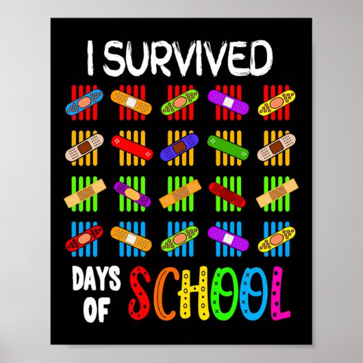 Ik overleefde 100 dagen van schoolleraar en Kinder Poster (Voorkant)