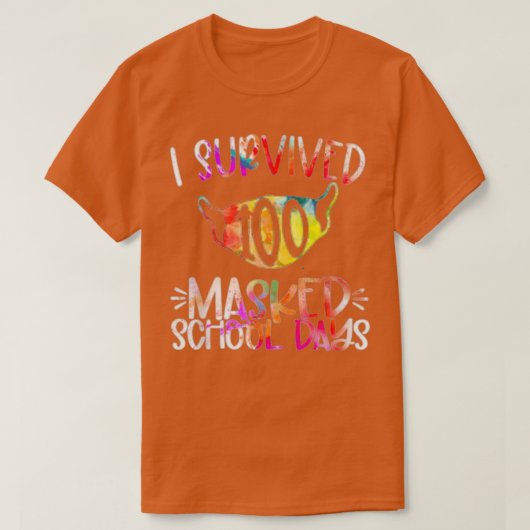 Ik overleefde 100 gemaskerde schooldagen 22 t-shirt (Design voorkant)