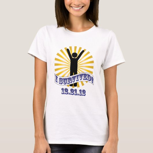 Ik overleefde 12.21.12 t-shirt (Voorkant)