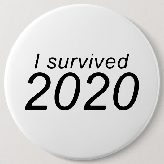 "Ik overleefde 2020" (BRIGHT) Ronde Button 6,0 Cm (Voorkant)