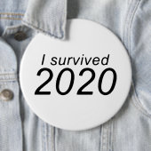 "Ik overleefde 2020" (BRIGHT) Ronde Button 6,0 Cm (In situ)
