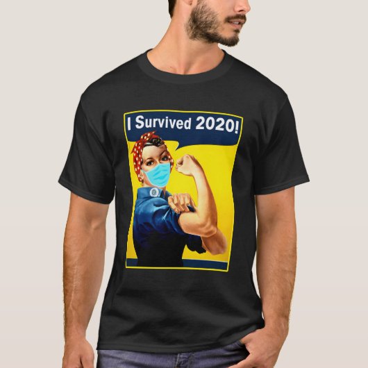 Ik overleefde 2020 Grappig 2020 2020 Overlevende R T-shirt (Voorkant)