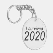 "Ik overleefde 2020" Sleutelhanger (Voorkant Links)