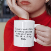 Ik overleefde 2023 Kruidenier Slechte Mok Grappige