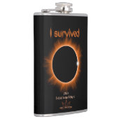 Ik overleefde 2024 Eclipse Vinyl gewikkelde kolf Heupfles (Rechts)