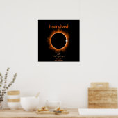 Ik overleefde 2024 Solar Eclipse Poster (Keuken)