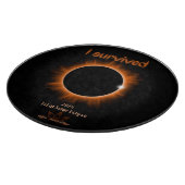 Ik overleefde 2024 Solar Eclipse snijplank (Hoek)