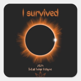 Ik overleefde 2024 Solar Eclipse Sticker