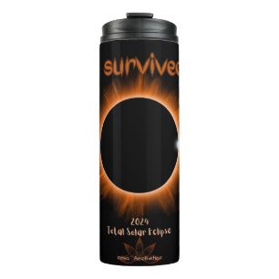 Ik overleefde 2024 Solar Eclipse Thermal Tumbler Thermosbeker