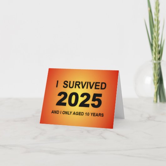 Ik overleefde 2025 bedankkaart (Voorkant)