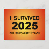 Ik overleefde 2025  briefkaart (Voorkant)