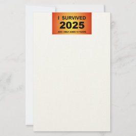 Ik overleefde 2025  briefpapier