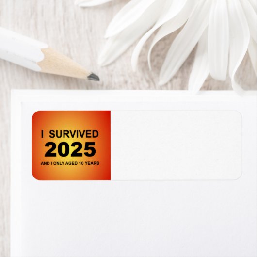 Ik overleefde 2025  etiket (Insitu)