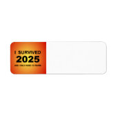 Ik overleefde 2025  etiket (Voorkant)