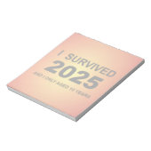 Ik overleefde 2025 notitieblok (Linkerzijde)