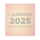 Ik overleefde 2025 notitieblok (Voorkant)